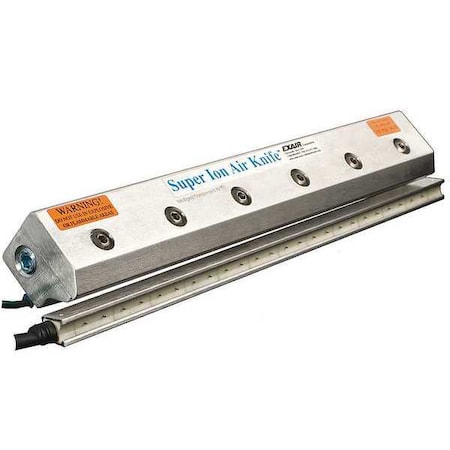 Static Air Knife 1/4 In NPT 12 In L Al by USA Exair Compressed Air Knives
