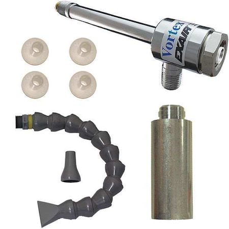 Vortex Tube SS 10 40 CFM 650 2800 BtuH by USA Exair Pneumatic Vortex Tubes