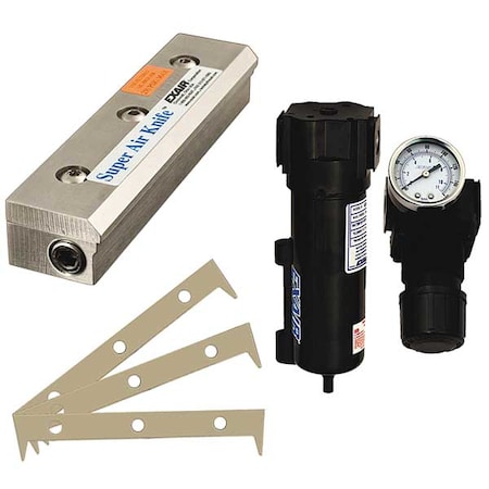 Air Knife Kit 1/4 In NPT 48 In L SS by USA Exair Compressed Air Knives
