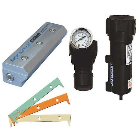 Air Knife Kit 1/4 In NPT 42 In L Al by USA Exair Compressed Air Knives