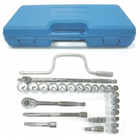 Socket Wrench Set SAE 1/2 in. Dr 26 pc Type 4LXA6 by USA Westward Socket Sets