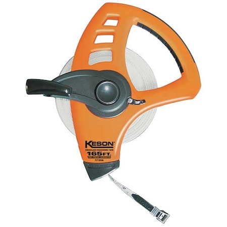 Tape Measure 1/2 Inx165 ft Orange/Black by USA Keson Measuring Tapes