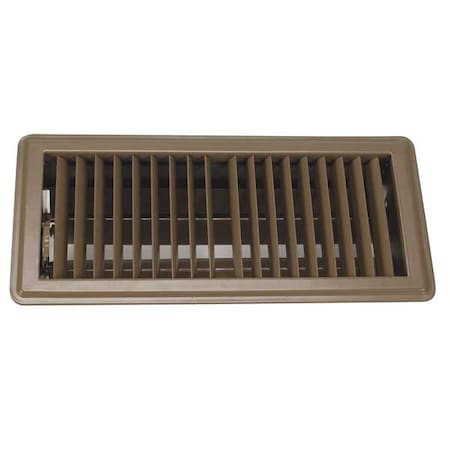 Floor Register 4x10" Brown Model 4MJE9 by Value Brand in US