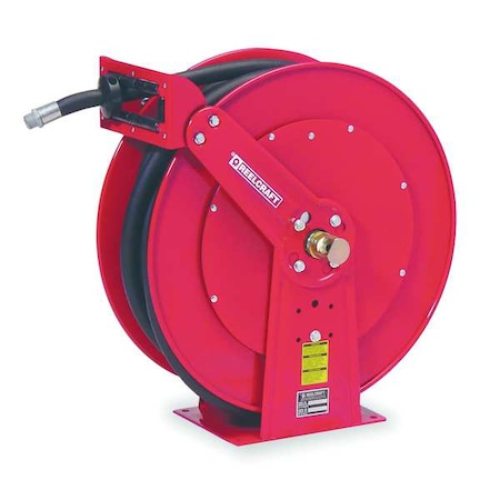 Hose Reel 1" 50 ft 50 psi by USA Reelcraft Pneumatic Spring Return Hose Reels