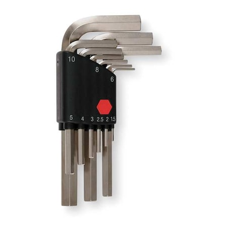 Hex Key Set Pieces 9 M10 by USA Wiha Hex Key Sets