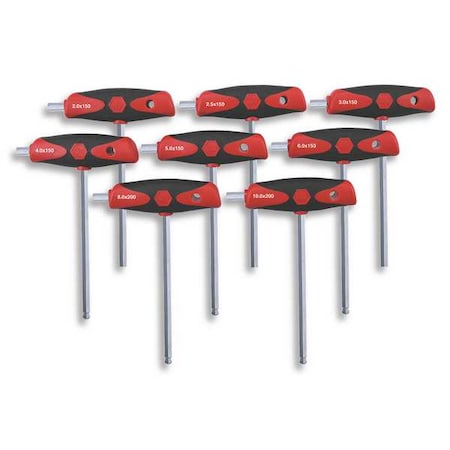 Ball End Hex Key Set Pieces 8 M5 Type 54095 by USA Wiha Hex Key Sets