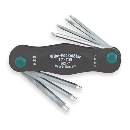 Torx Key Set Pieces 7 T3 by USA Wiha Hex Key Sets