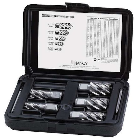 Annular Cutter Set M42 2 In Cut D 11 Pc by USA Jancy Annular Cutter Sets