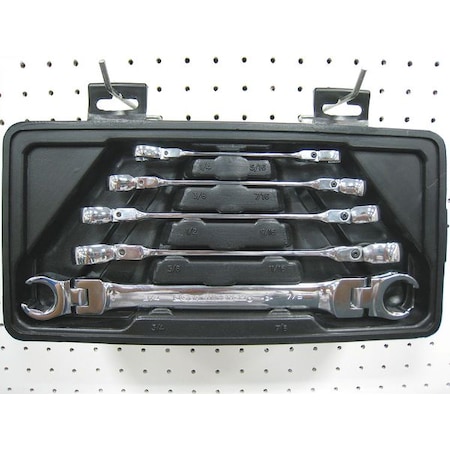 Flex Flare Nut Wrench Set 5 Pieces 6 Pts by USA Westward Ratcheting Wrench Sets