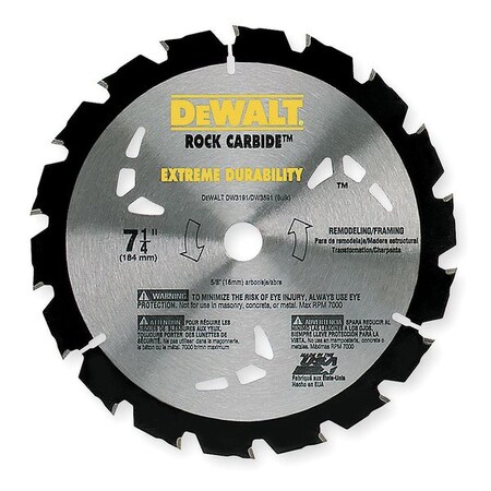 Crclr Saw Bld Crbde 7 1/4 In 18 Teeth by USA Dewalt Circular Power Saw Blades