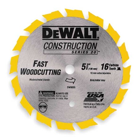 Crclr Saw Bld Crbde 5 3/8 In 16 Teeth by USA Dewalt Circular Power Saw Blades