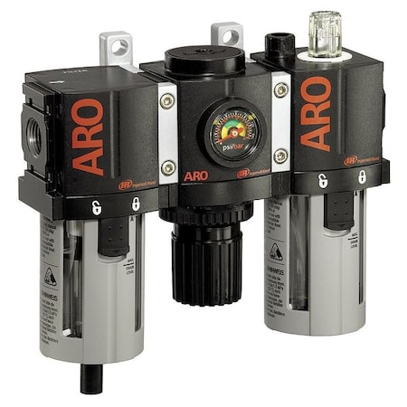 FRL 1/2 In. NPT 150 cfm 150 psi by USA ARO Compressed Air Filters Regulators & Lubricators
