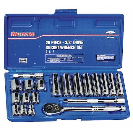 Socket Wrench Set SAE 3/8 in. Dr 20 pc by USA Westward Socket Sets
