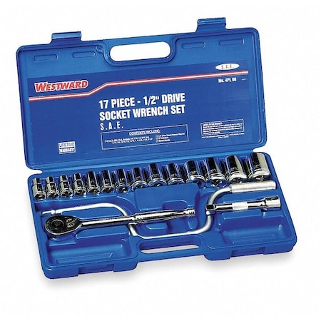 Socket Wrench Set SAE 1/2 in. Dr 17 pc by USA Westward Socket Sets