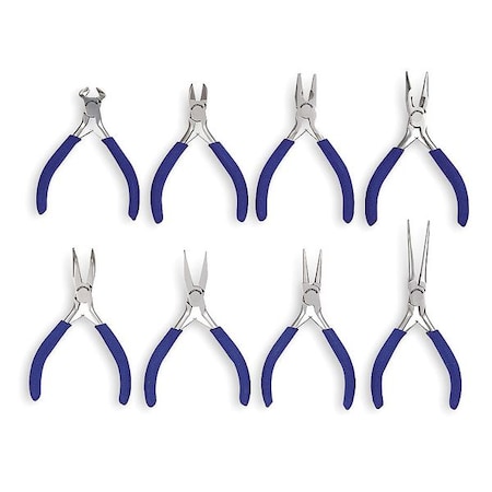 Precision Plier Set Dipped 8 Pcs. by USA Westward General Hand Tool Kits