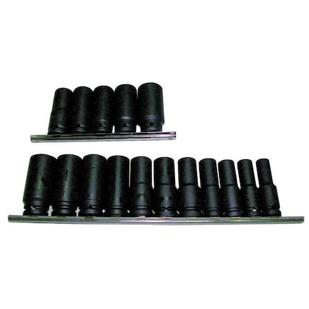 Impact Socket Set 1/2" Dr 19 pc Type 4PRC5 by USA Westward Socket Sets