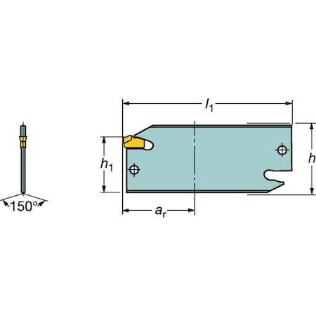Internal Boring Bar A40V DCLNL 5 by USA Sandvik Coromant Indexable Toolholders