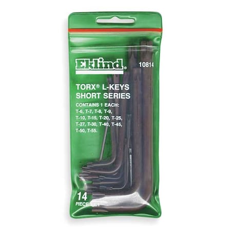 Torx Key Set Pieces 14 T11 by USA Eklind Hex Key Sets