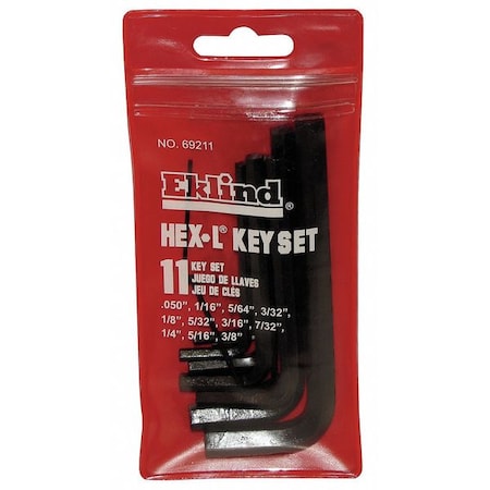 Hex Key Set Pieces 11 S14 by USA Eklind Hex Key Sets