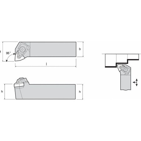 External Turning Holder TWLNR16 4D by USA Ingersoll Indexable Toolholders