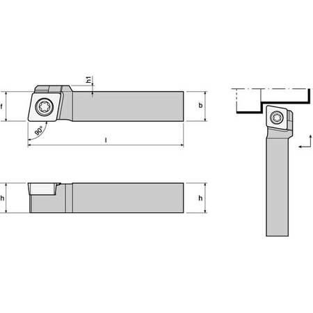 Ext Turning Holder SCACR10 3C SH by USA Ingersoll Indexable Toolholders