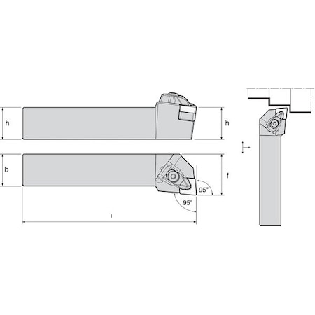 External Turning Holder TCLNL16 4D by USA Ingersoll Indexable Boring Bars