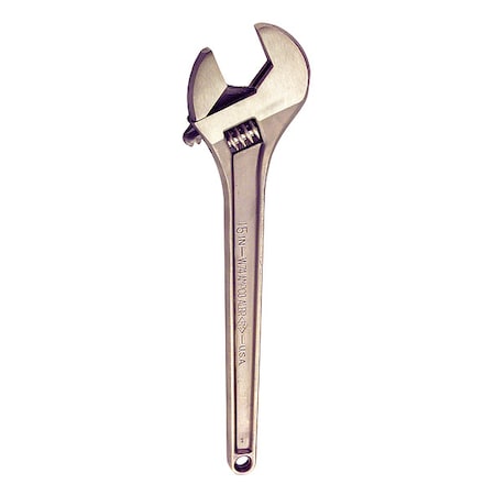 Adj. Wrench Nonspark 15" 1 11/16 Natural by USA Ampco Adjustable Wrenches
