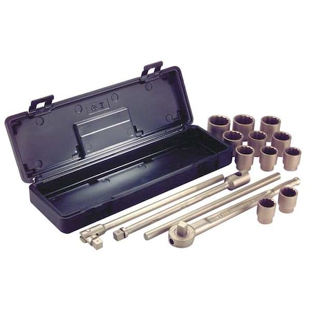 Socket Wrench Set SAE 3/4 in. Dr 15 pc by USA Ampco Socket Sets