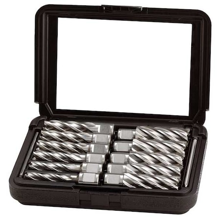 Annular Cutter Set M2 HSS 2 In D 11 Pc by USA Value Brand Annular Cutter Sets