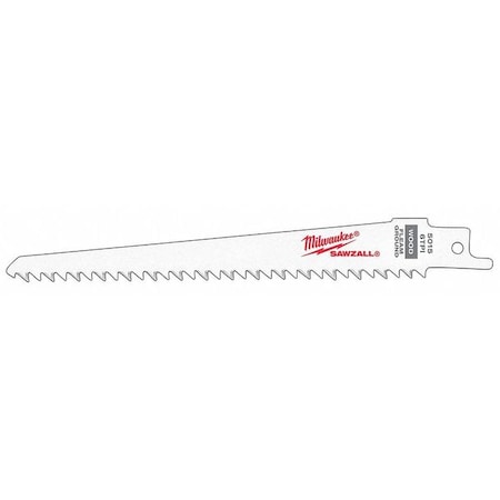 6" L Tapered Reciprocating Saw Blade 5 pk. Type 48 00 5015 by USA Milwaukee Reciprocating Power Saw Blades