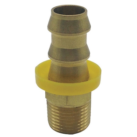Hose Fitting 1/2 In. ID 3/8 18 (M)NPT Type 4TT16 by USA Value Brand Pneumatic Push On Hose Fittings