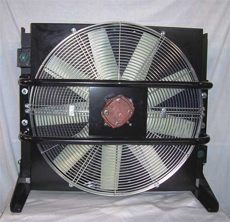 Oil Cooler w/Hydraulic Motor 20 0 GPM Model HR300 0195 by USA Cool Line Hydraulic Motor Oil Coolers