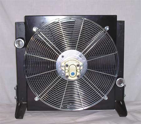 Oil Cooler w/Hydraulic Motor 8 80 GPM Model HR100 0050 by USA Cool Line Hydraulic Motor Oil Coolers