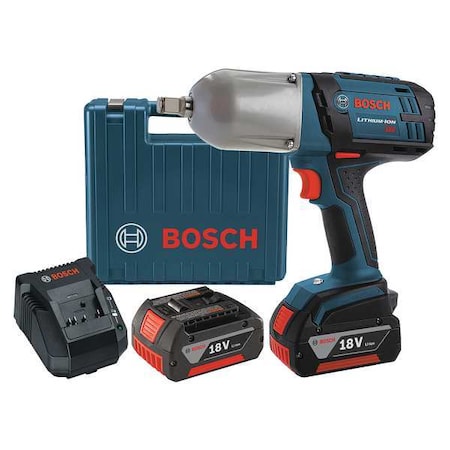 Cordless Impact Wrench Kit 9 1/2 In. L by USA Bosch Cordless Power Impact Tools