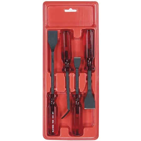 Scraper Set Stiff (2)5/8" (2)1" W 4 Pc. by USA Mayhew Putty & Joint Knives Spatulas Scrapers