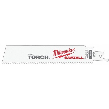 6" L Straight Reciprocating Saw Blade 5 pk. Type 48 00 5712 by USA Milwaukee Reciprocating Power Saw Blades