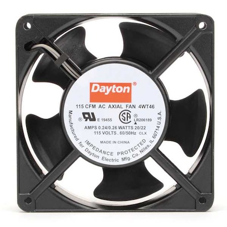 4-11/16" Square Axial Fan 115VAC Model 4WT46 by Dayton in US