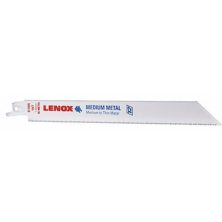 8" L Reciprocating Saw Blade 5 pk. Type 20578818R by USA Lenox Reciprocating Power Saw Blades