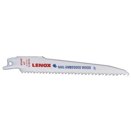 6" L Tapered Reciprocating Saw Blade 5 pk. Type 20572656R by USA Lenox Reciprocating Power Saw Blades