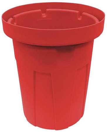 6GAK2 TOUGH GUY 23 gallon Rectangular Step Trash Can Plastic Red