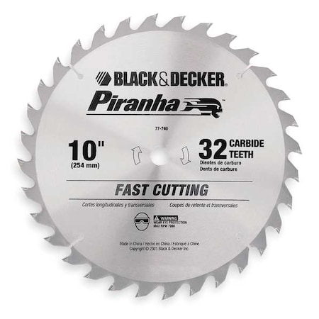 Circular Saw Bld Crbde 10 In 32 Teeth Type 77 740 by USA Black & Decker Circular Power Saw Blades