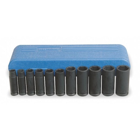 Impact Socket Set 1/2" Dr 11 pc Type 4YP62 by USA Westward Socket Sets