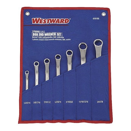 Box End Wrench Set 1/4" to 7/8" 7 pcs. by USA Westward Combination Wrench Sets