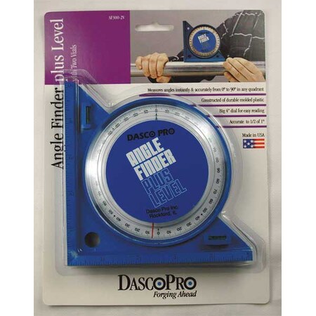 Angle Finder 90 Deg 2 Vials 5 In Base by USA Dasco Pro Angle Pitch & Slope Locators