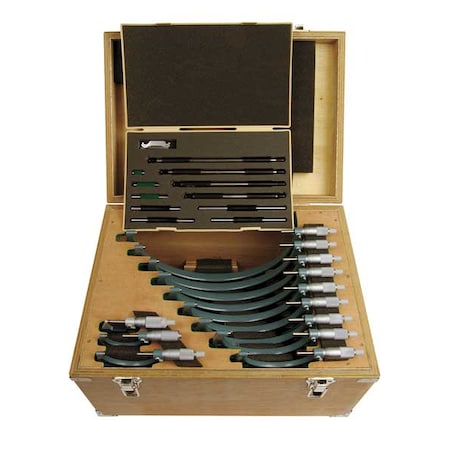 Micrometer Set 0 12 0.0001In 12 Pc by USA Mitutoyo Micrometer Sets