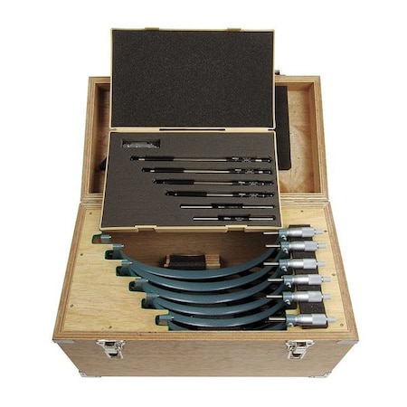Micrometer Set 6 12In 0.0001In 7Pc by USA Mitutoyo Micrometer Sets