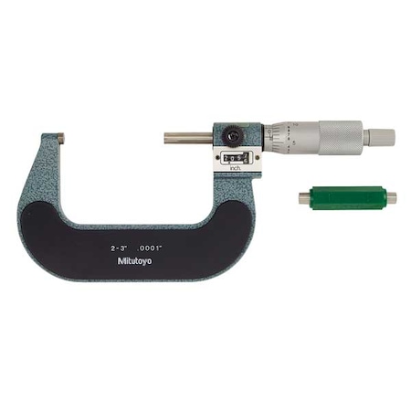 Digital Micrometer 2 3 In Ratchet by USA Mitutoyo Micrometers
