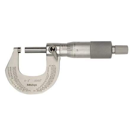 Micrometer 0 1 In 0.0001 In Satin by USA Mitutoyo Micrometers