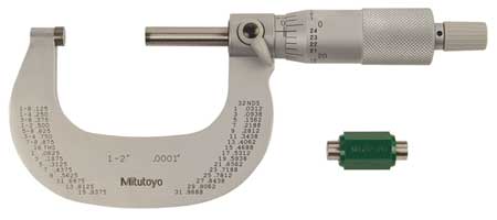 Mitutoyo Micrometer 1 2 In 0.0001 In Ratchet Technical Info