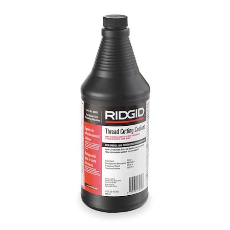 Coolant 1 qt Squeeze Bottle by USA Ridgid Pipe Threading Machine Stands